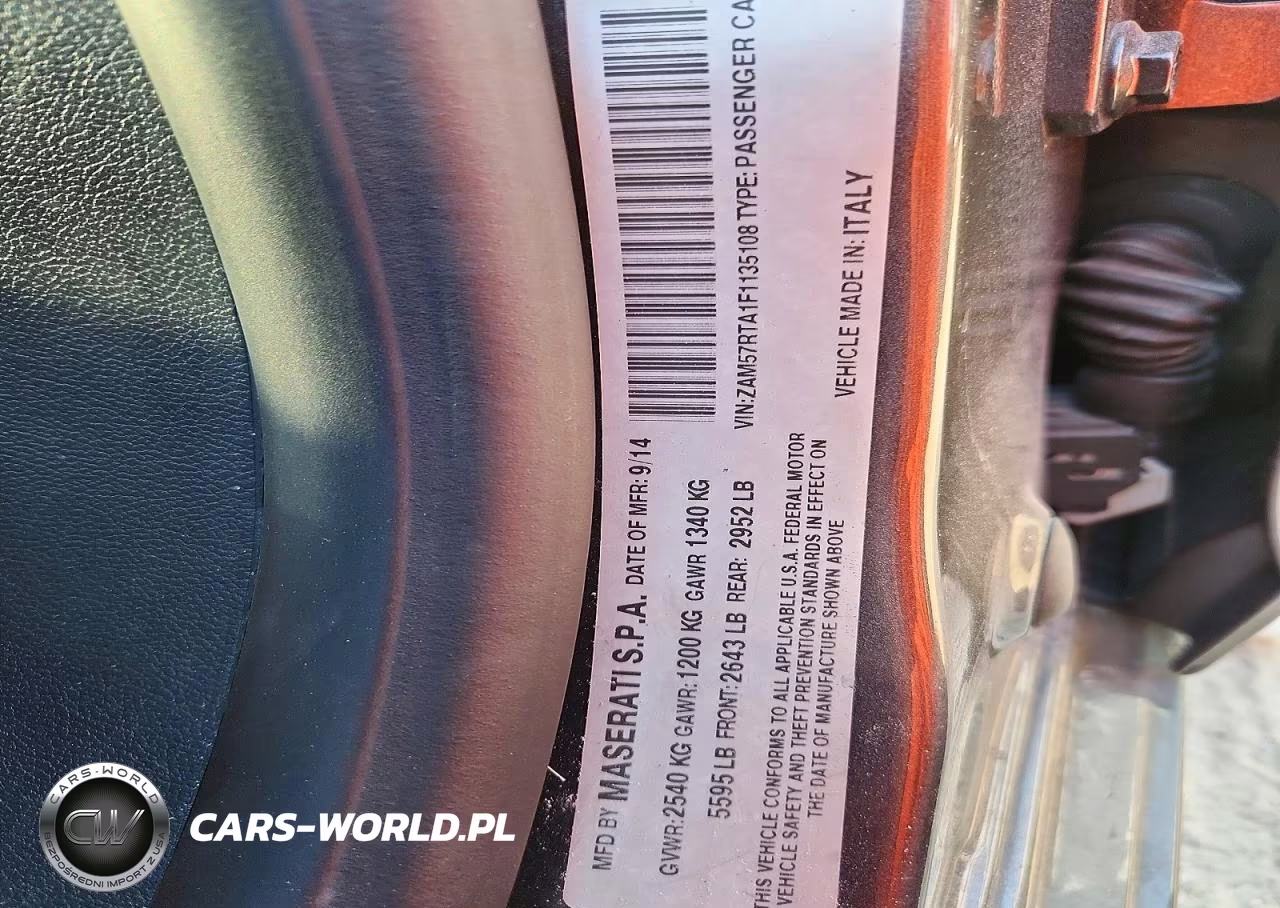 2015 Maserati Ghibli S VIN:ZAM57RTA1F1135108 - 12