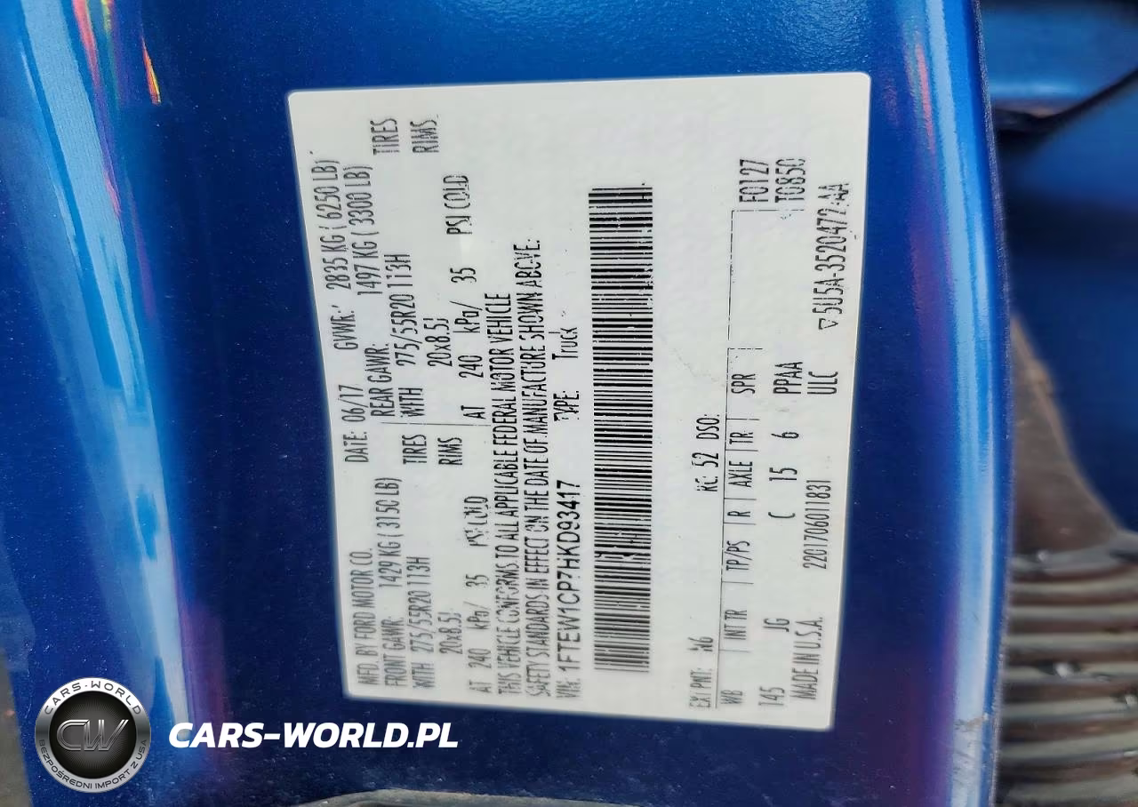 2017 Ford F150 Supercrew VIN:1FTEW1CP7HKD93417 - 12