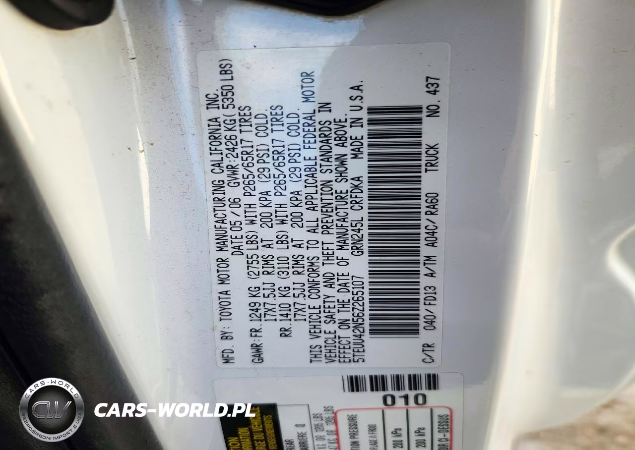 2006 Toyota Tacoma Access Cab VIN:5TEUU42N56Z265107 - 12