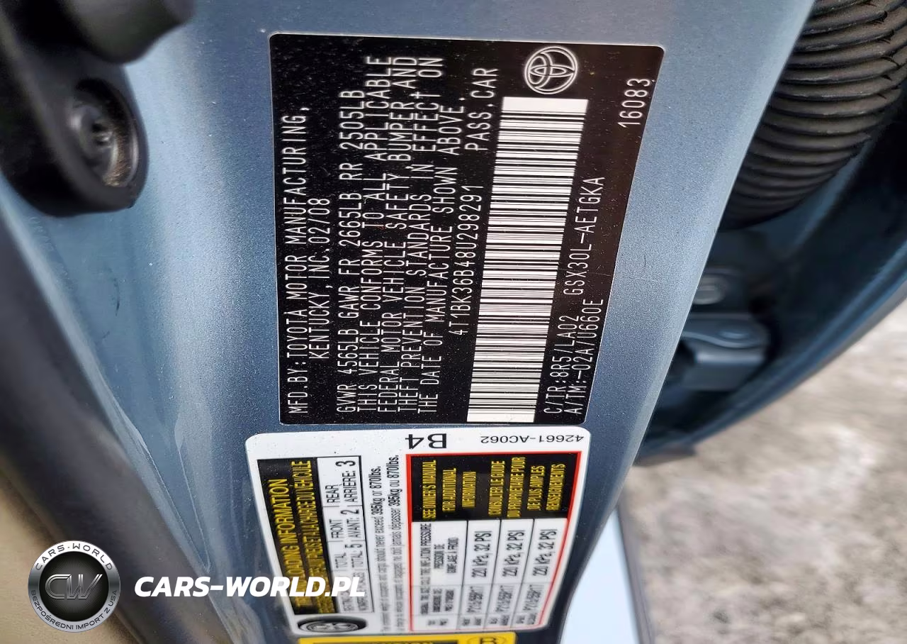 2008 Toyota Avalon Xls VIN:4T1BK36B48U298291 - 12