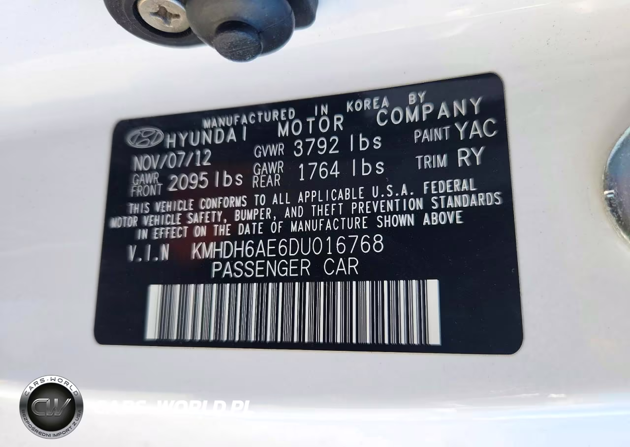 2013 Hyundai Elantra Coupe Gs VIN:KMHDH6AE6DU016768 - 12