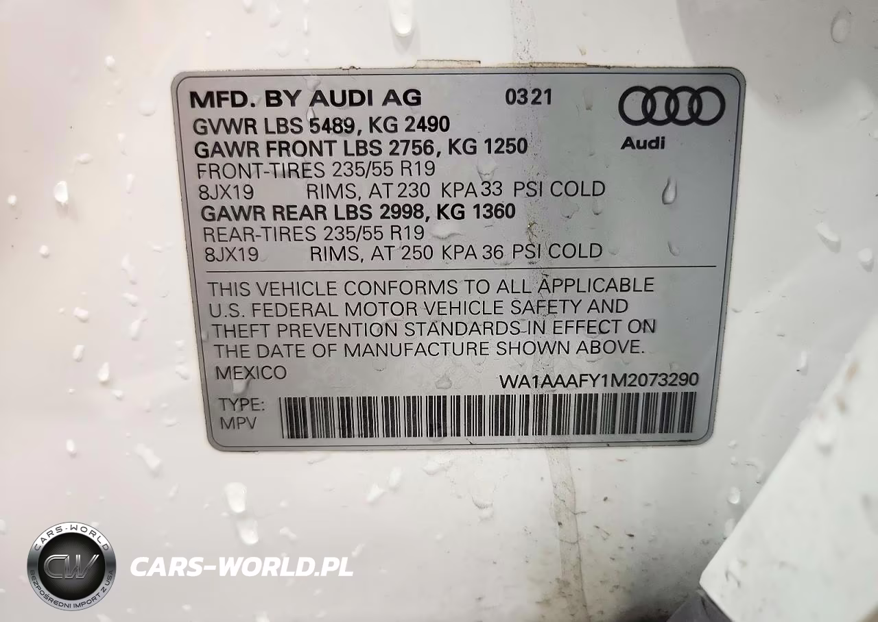 2021 Audi Q5 Premium VIN:WA1AAAFY1M2073290 - 13