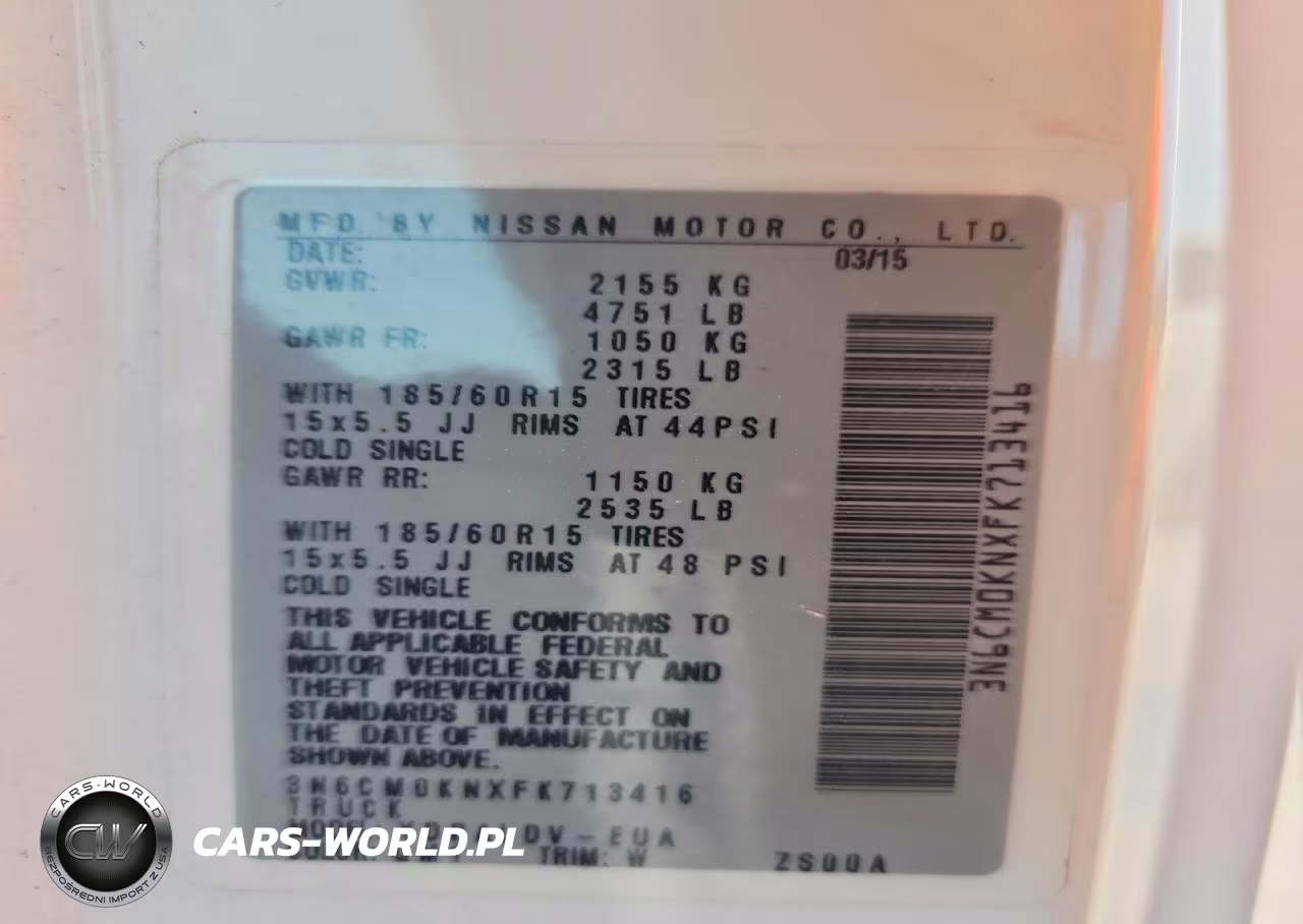 2015 Nissan Nv200 S VIN:3N6CM0KNXFK713416 - 14
