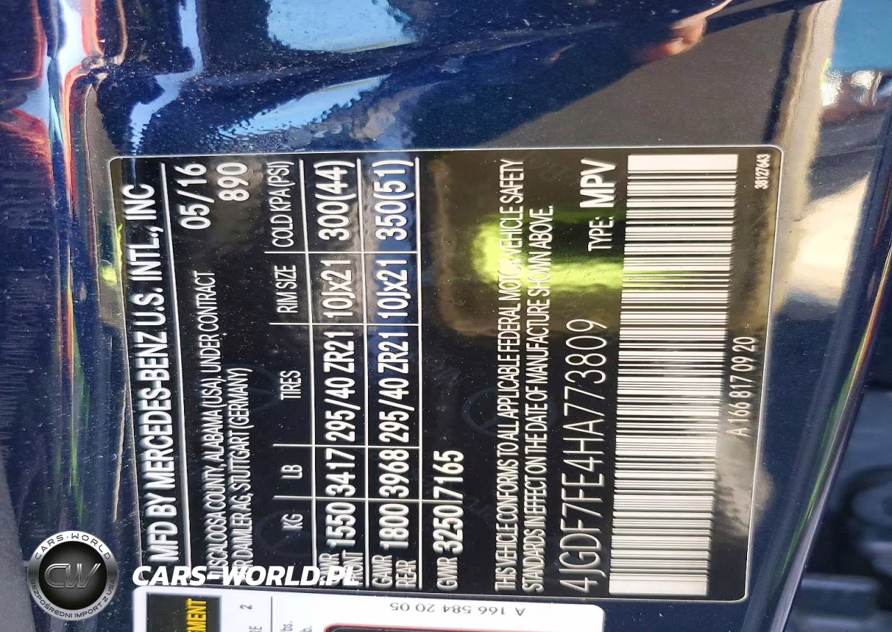 2017 Mercedes-Benz Gls 63 Amg 4Matic VIN:4JGDF7FE4HA773809 - 13