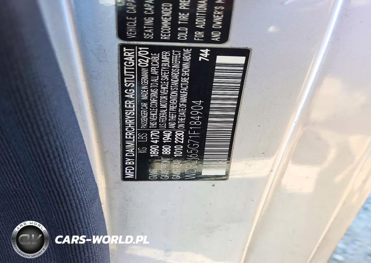2001 Mercedes-Benz Clk 320 VIN:WDBLJ65G71F184904 - 12