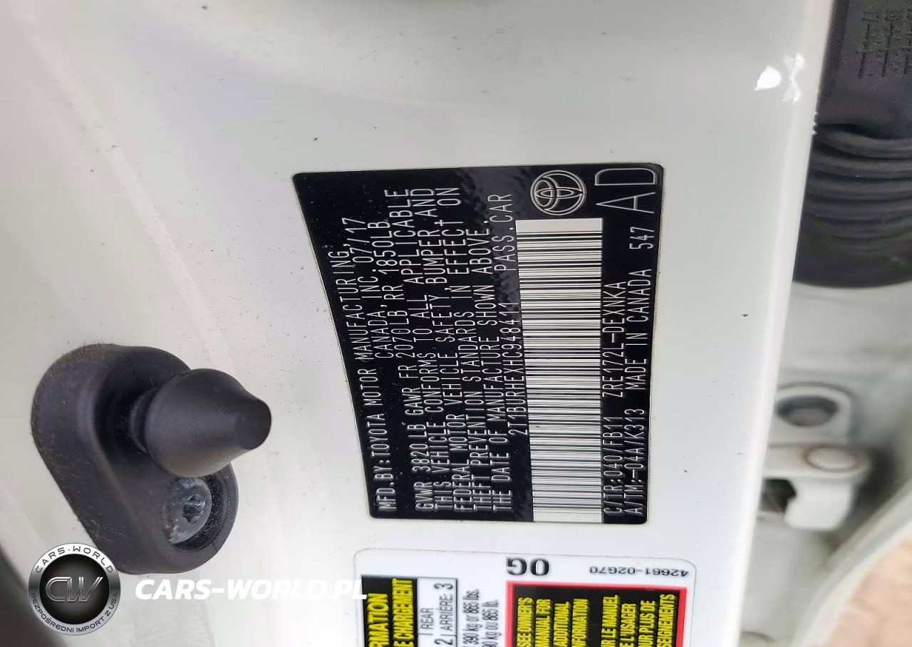 2017 Toyota Corolla Le VIN:2T1BURHEXHC948411 - 12