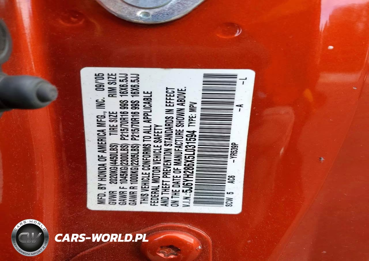 2005 Honda Element Ex VIN:5J6YH286X5L031594 - 14