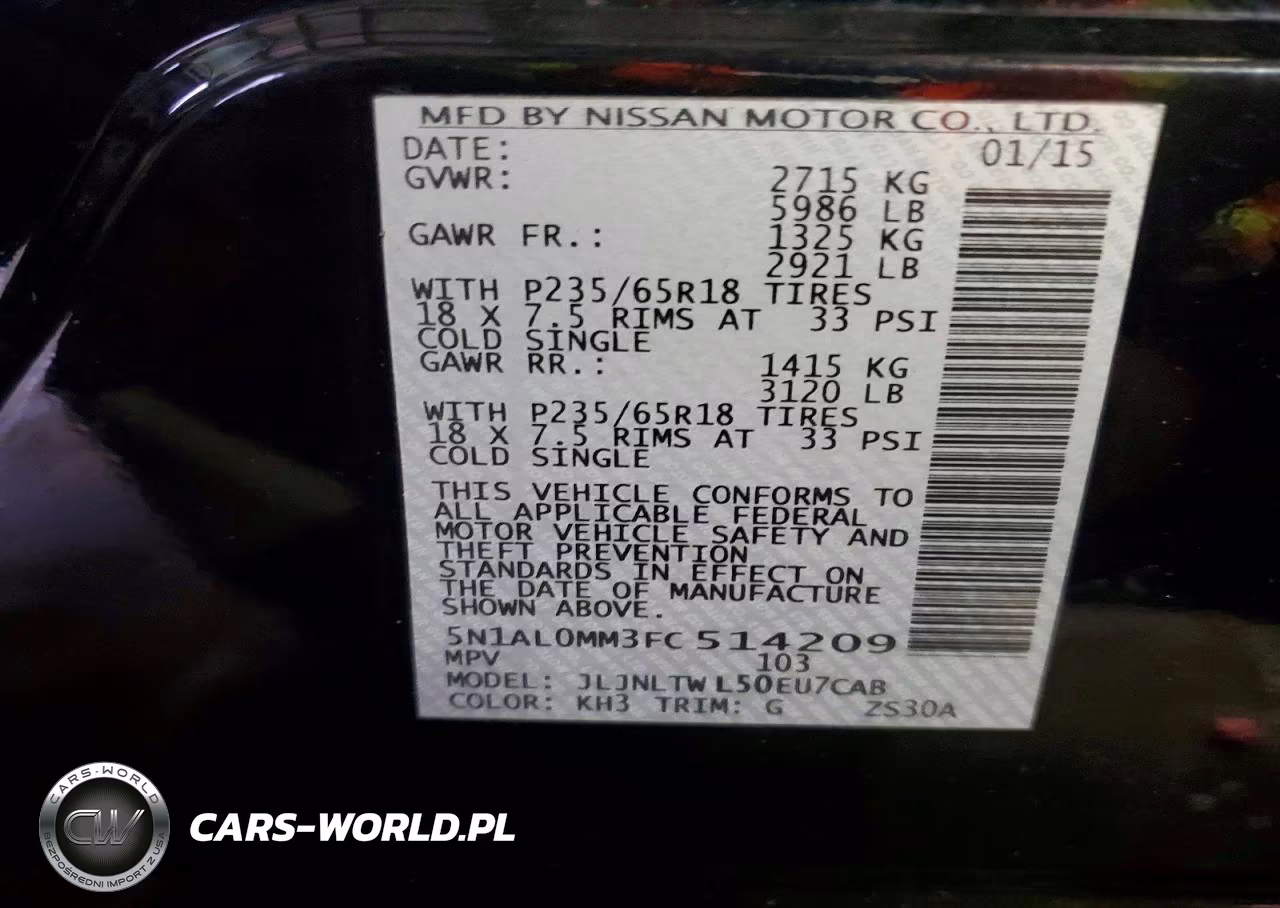 2015 Infiniti Qx60 Base VIN:5N1AL0MM3FC514209 - 13
