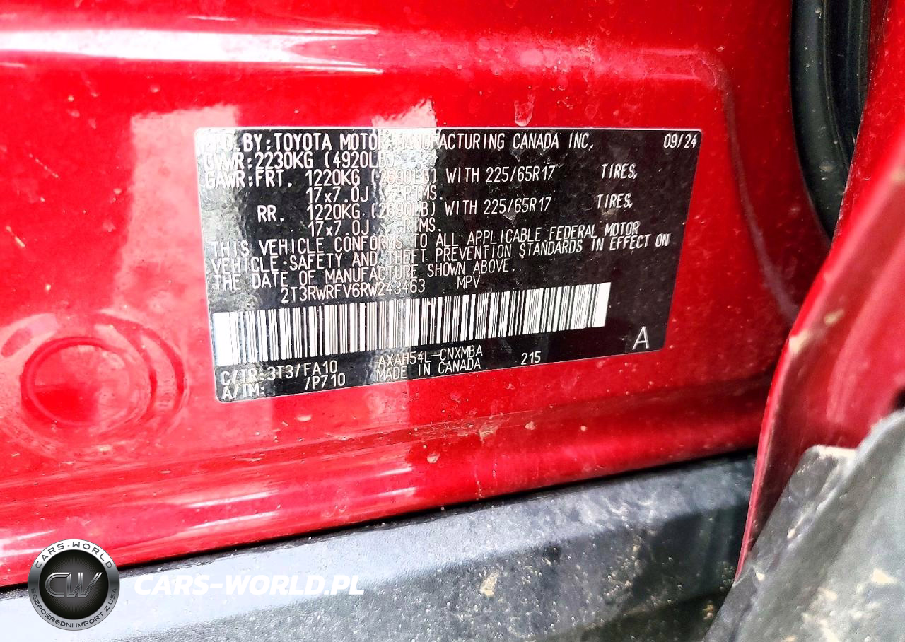 2024 Toyota Rav4 Xle VIN:2T3RWRFV6RW243463 - 13