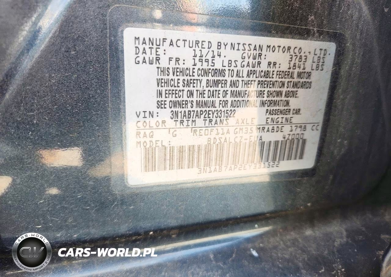 2014 Nissan Sentra S VIN:3N1AB7AP2EY331522 - 13