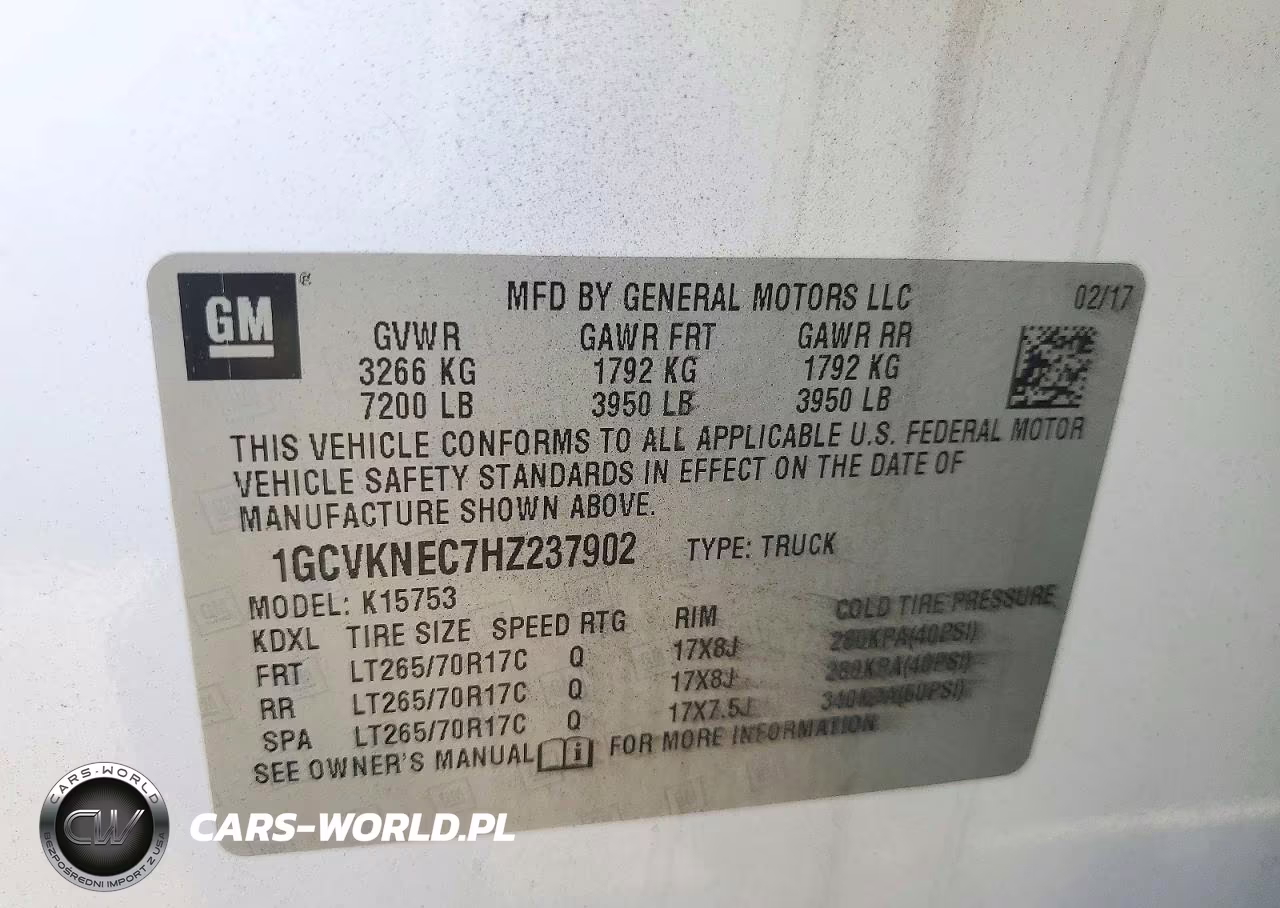 2017 Chevrolet Silverado K1500 VIN:1GCVKNEC7HZ237902 - 13