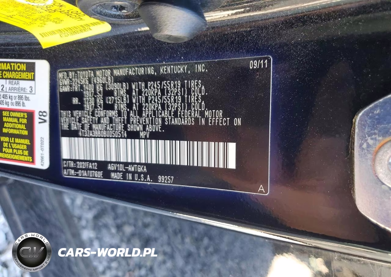 2011 Toyota Venza Fwd 4Cyl VIN:4T3ZA3BB0BU050514 - 13