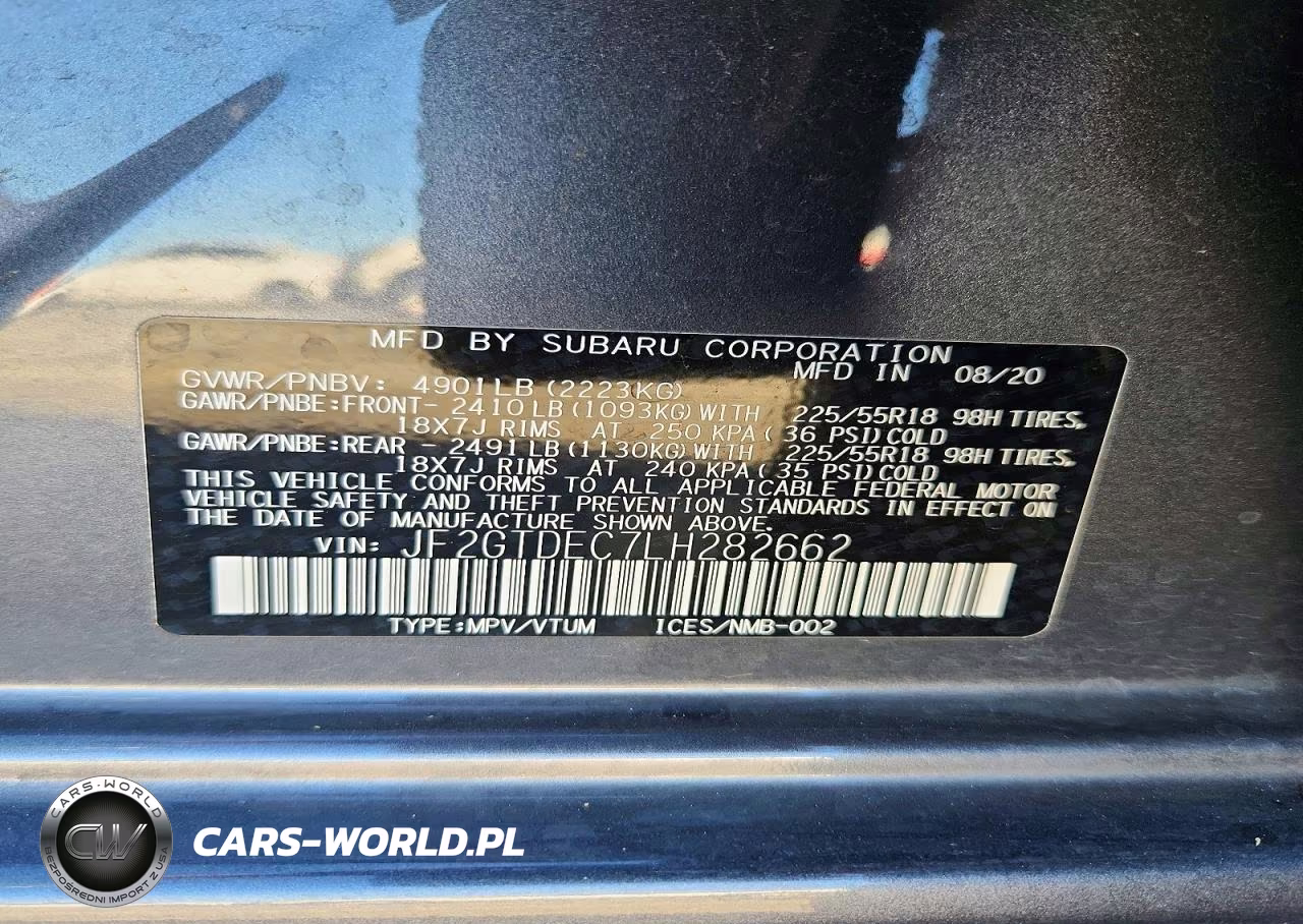 2020 Subaru Crosstrek Premium VIN:JF2GTDEC7LH282662 - 13
