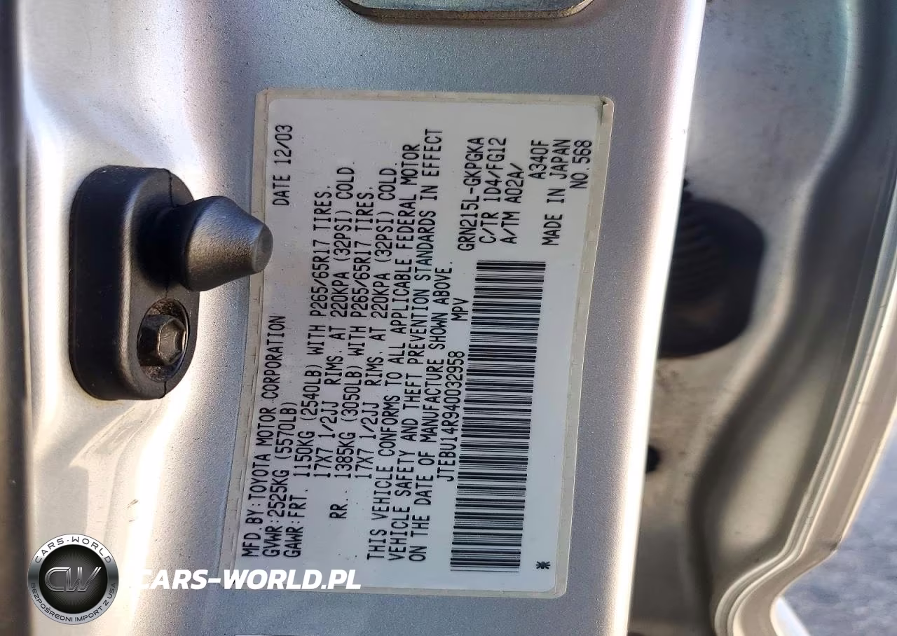 2004 Toyota 4Runner Sr5 VIN:JTEBU14R940032958 - 13