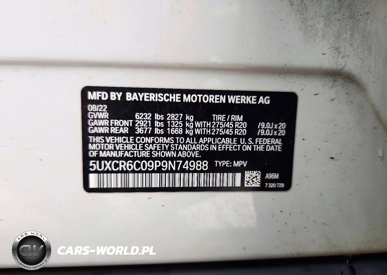 2023 BMW X5 xDrive40I VIN:5UXCR6C09P9N74988 - 12