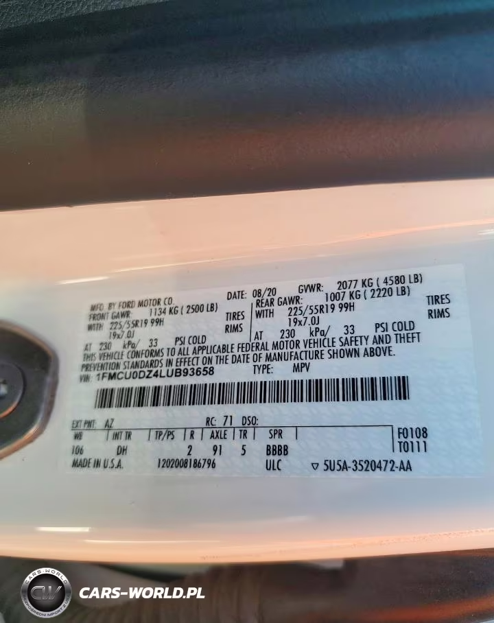 2020 Ford Escape Titanium VIN:1FMCU0DZ4LUB93658 - 13
