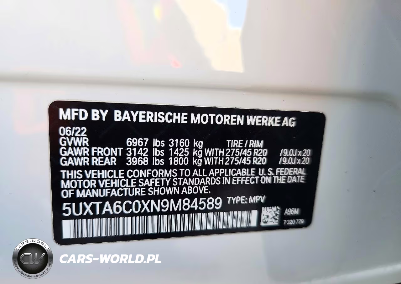 2022 BMW X5 xDrive45E VIN:5UXTA6C0XN9M84589 - 13