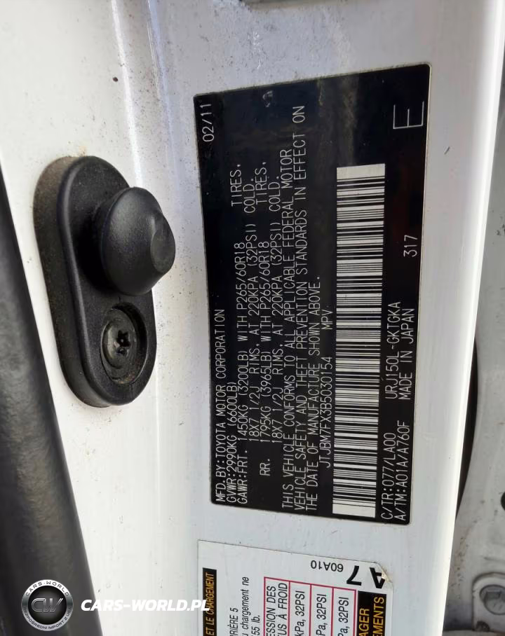 2011 Lexus Gx 460 VIN:JTJBM7FX3B5030154 - 10