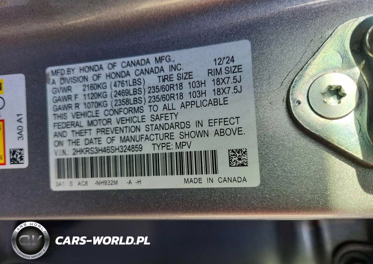 2025 Honda Cr-V Ex 2Wd VIN:2HKRS3H46SH324859 - 13