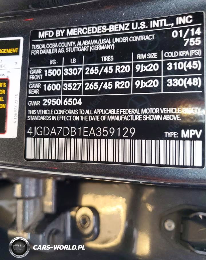 2014 Mercedes-Benz Ml 550 4Matic VIN:4JGDA7DB1EA359129 - 13