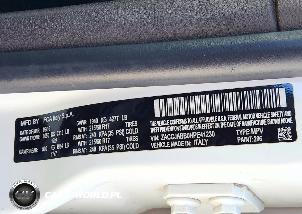 2017 Jeep Renegade Latitude VIN:ZACCJABB0HPE41230 - 13