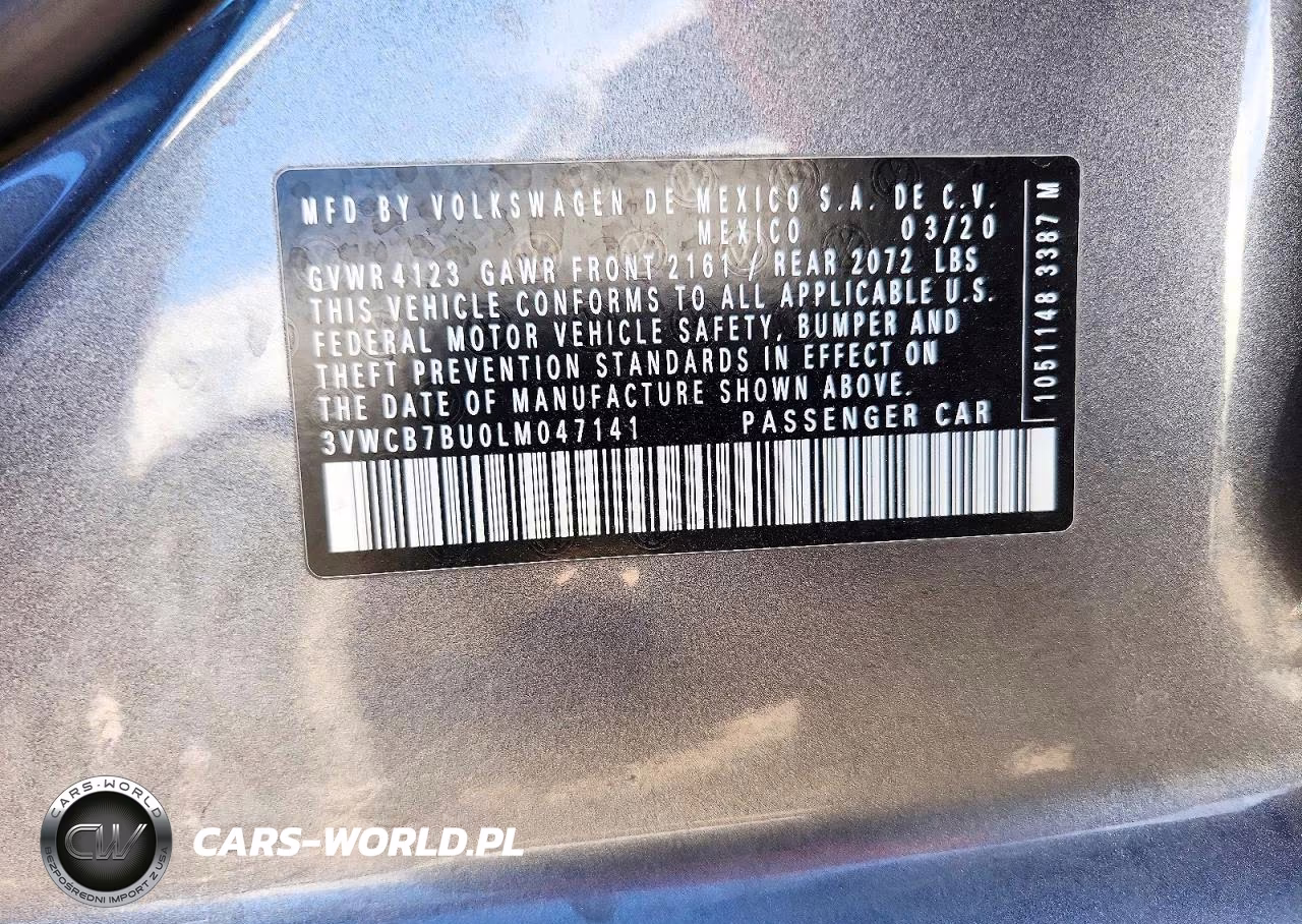 2020 Volkswagen Jetta S VIN:3VWCB7BU0LM047141 - 12