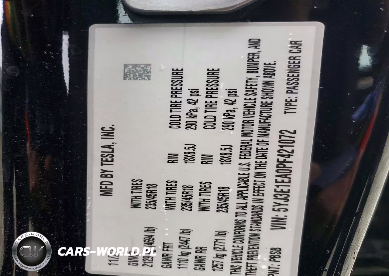 2023 Tesla Model 3 VIN:5YJ3E1EA0PF421072 - 12