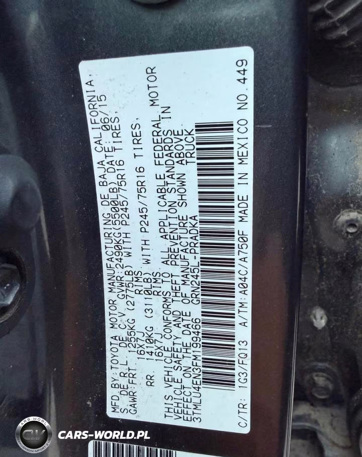 2015 Toyota Tacoma V6 VIN:3TMLU4EN3FM199466 - 10