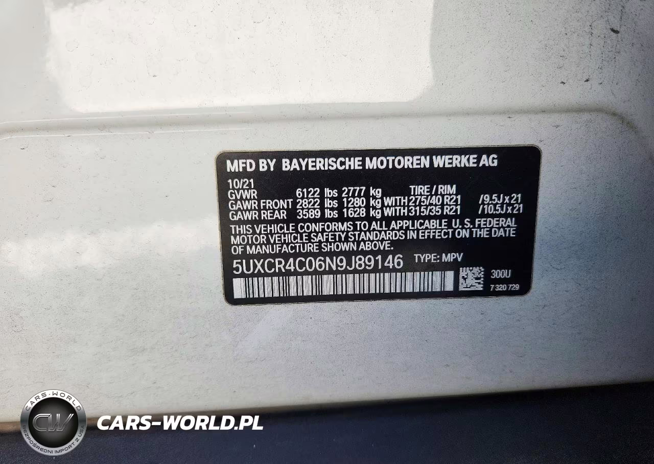 2022 BMW X5 Sdrive 40I VIN:5UXCR4C06N9J89146 - 13