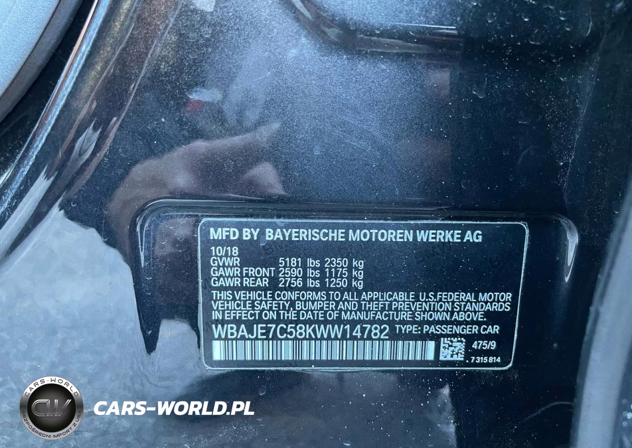 2019 BMW 540 Xi VIN:WBAJE7C58KWW14782 - 10