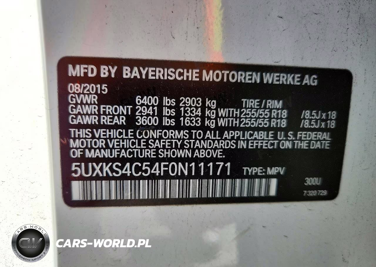 2015 BMW X5 xDrive35D VIN:5UXKS4C54F0N11171 - 13