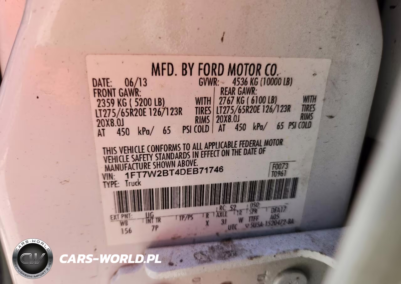 2013 Ford F250 Super Duty VIN:1FT7W2BT4DEB71746 - 12