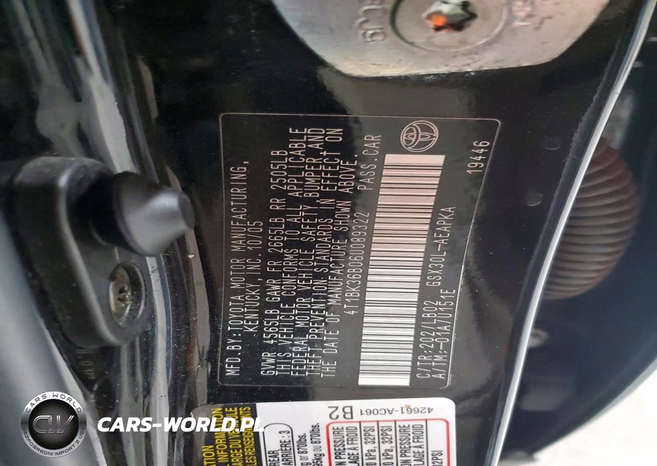 2006 Toyota Avalon Limited VIN:4T1BK36B06U089322 - 12