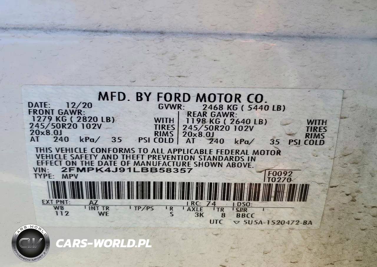 2020 Ford Edge Sel VIN:2FMPK4J91LBB58357 - 13