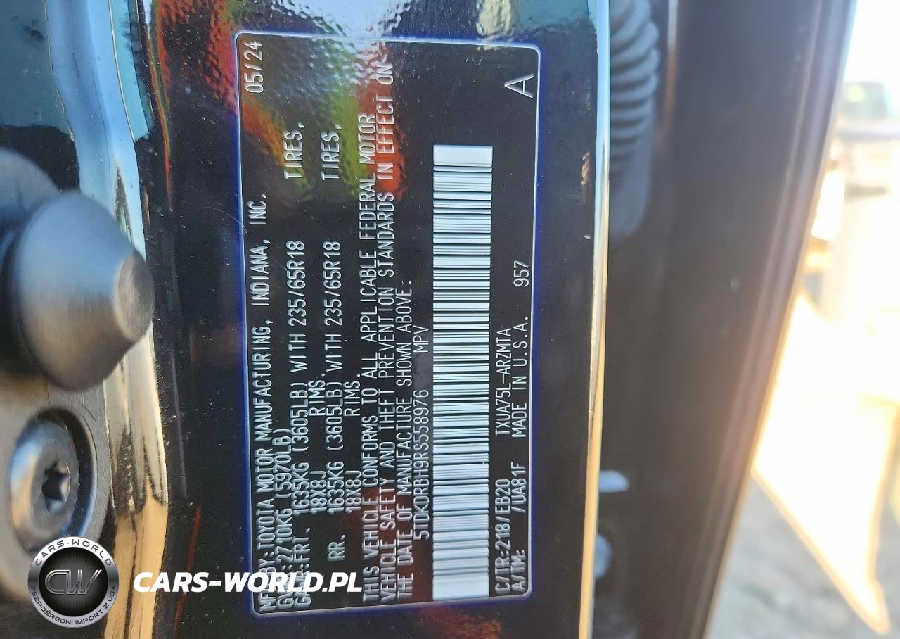 2024 Toyota Highlander Xle VIN:5TDKDRBH9RS558976 - 13