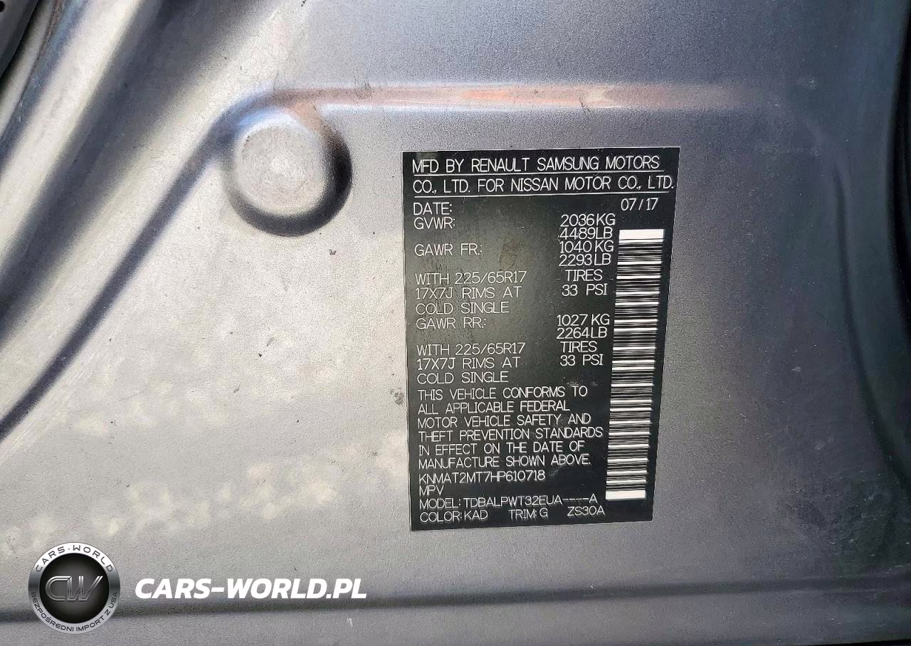 2017 Nissan Rogue S VIN:KNMAT2MT7HP610718 - 13