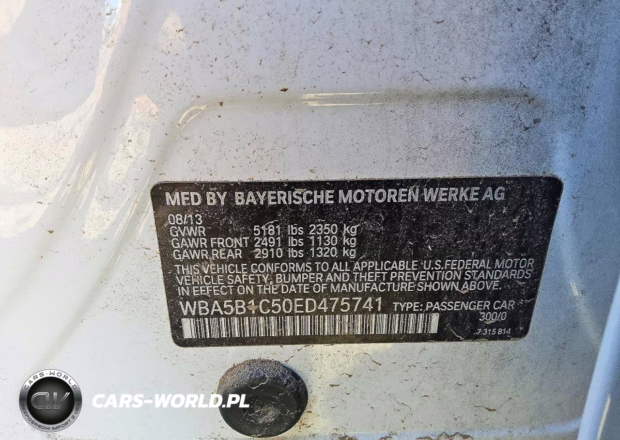 2014 BMW 535 I VIN:WBA5B1C50ED475741 - 12