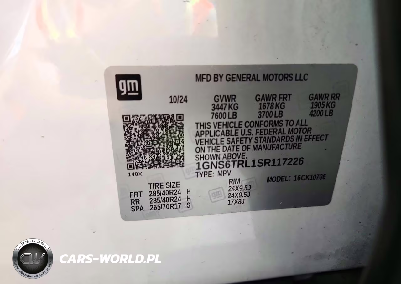 2025 Chevrolet Tahoe K1500 High Country VIN:1GNS6TRL1SR117226 - 14