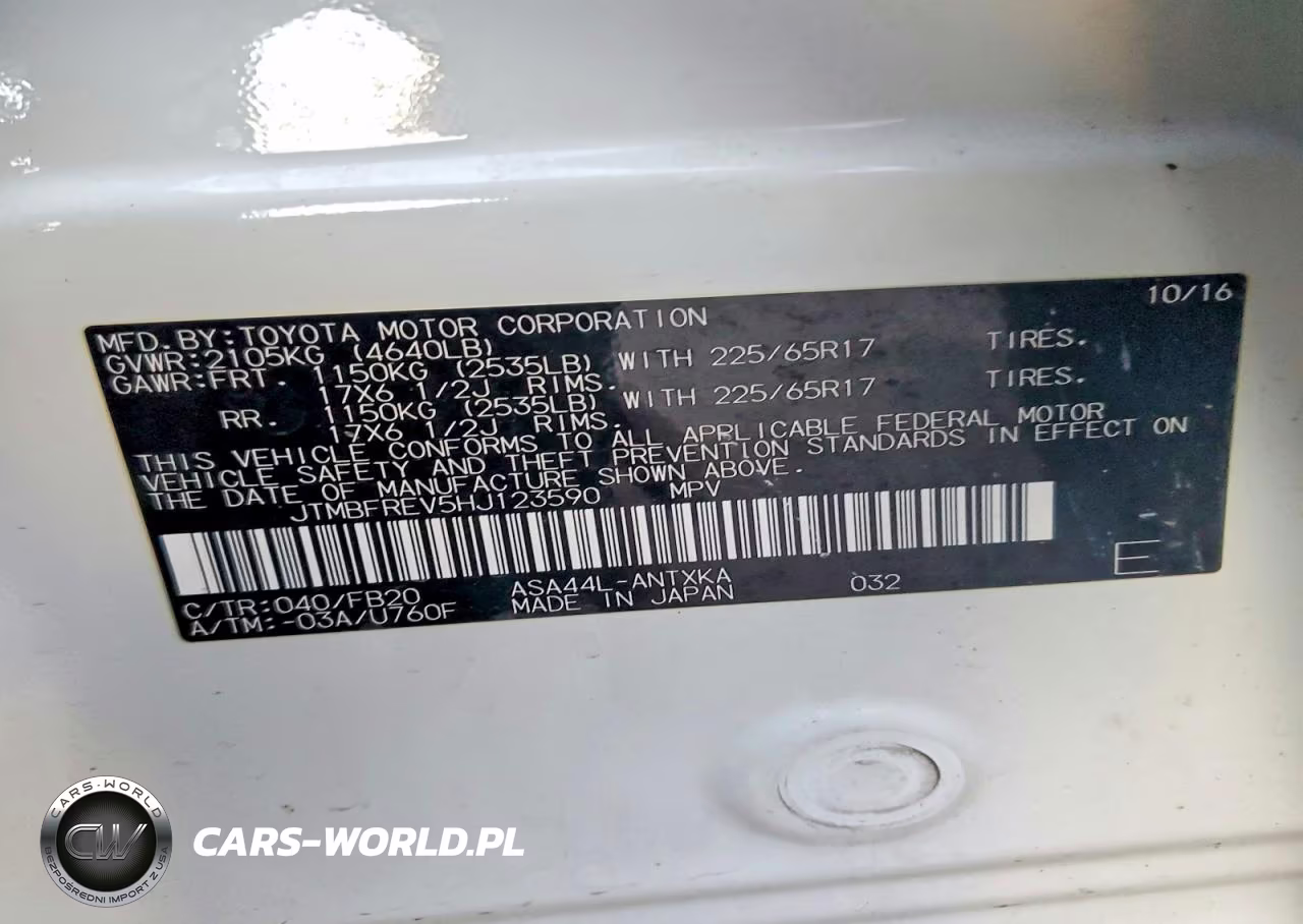 2017 Toyota Rav4 Le VIN:JTMBFREV5HJ123590 - 13