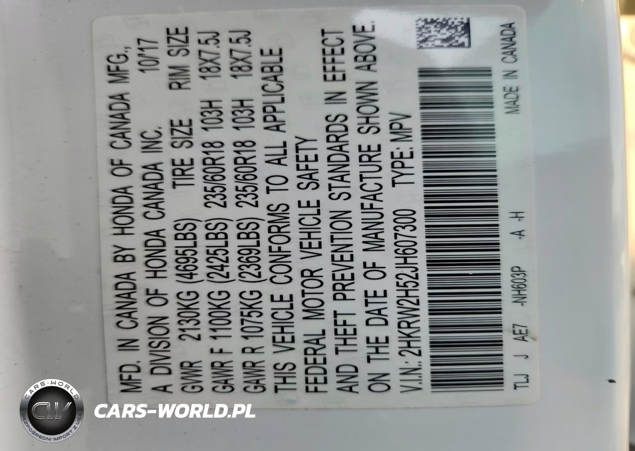 2018 Honda Cr-V Ex VIN:2HKRW2H52JH607300 - 13