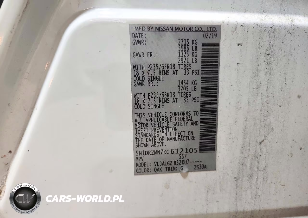 2019 Nissan Pathfinder Sl VIN:5N1DR2MN7KC612105 - 13