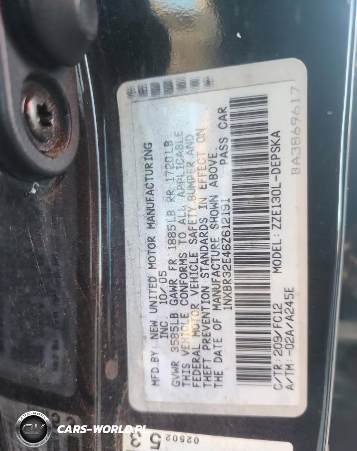 2006 Toyota Corolla S VIN:1NXBR32E46Z612191 - 12