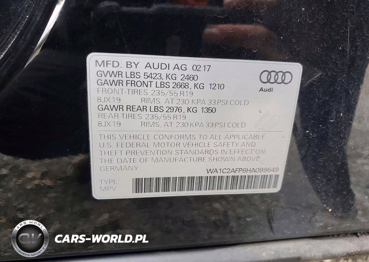 2017 Audi Q5 Premium VIN:WA1C2AFP6HA099649 - 14