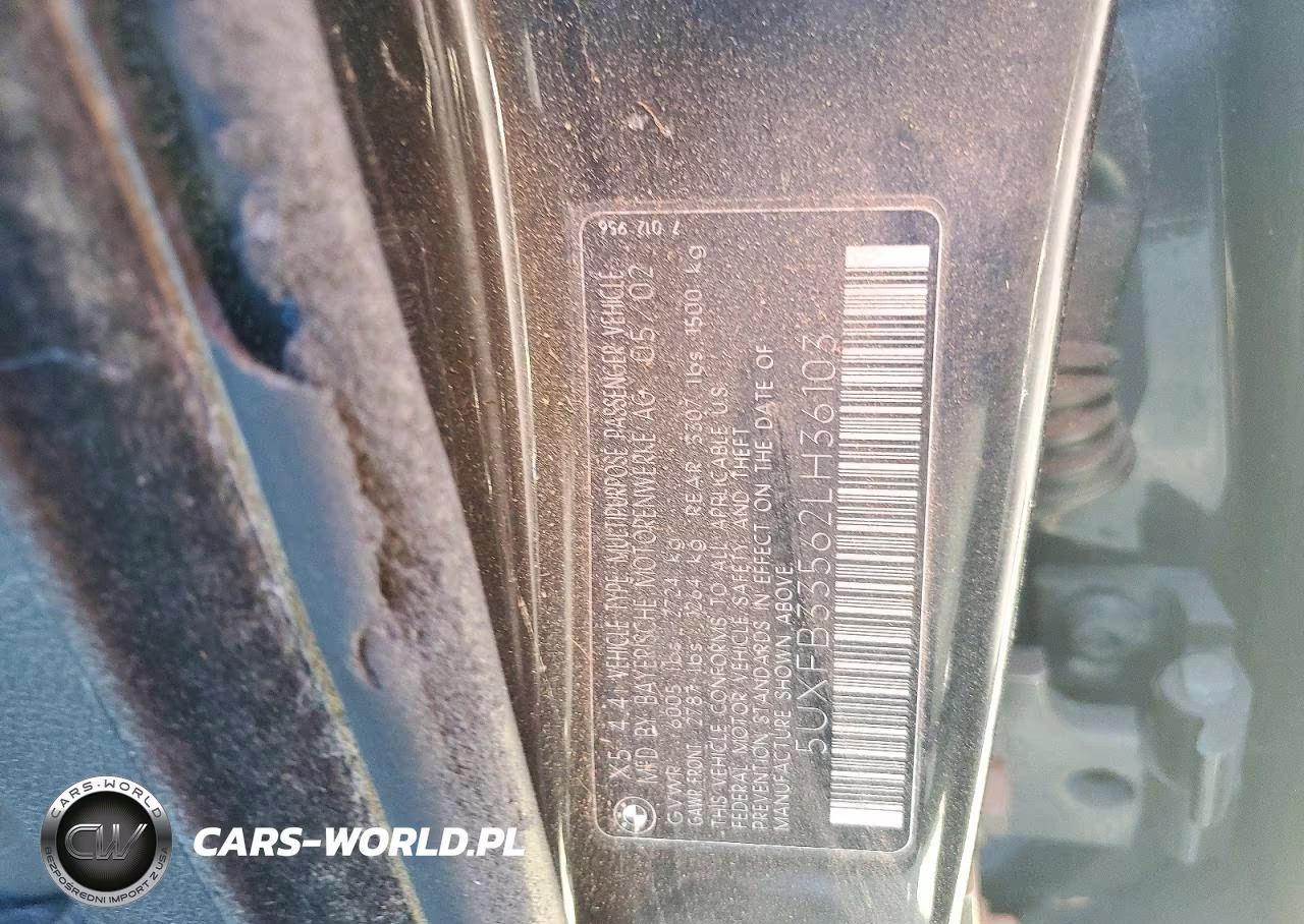 2002 BMW X5 4.4I VIN:5UXFB33562LH36103 - 13