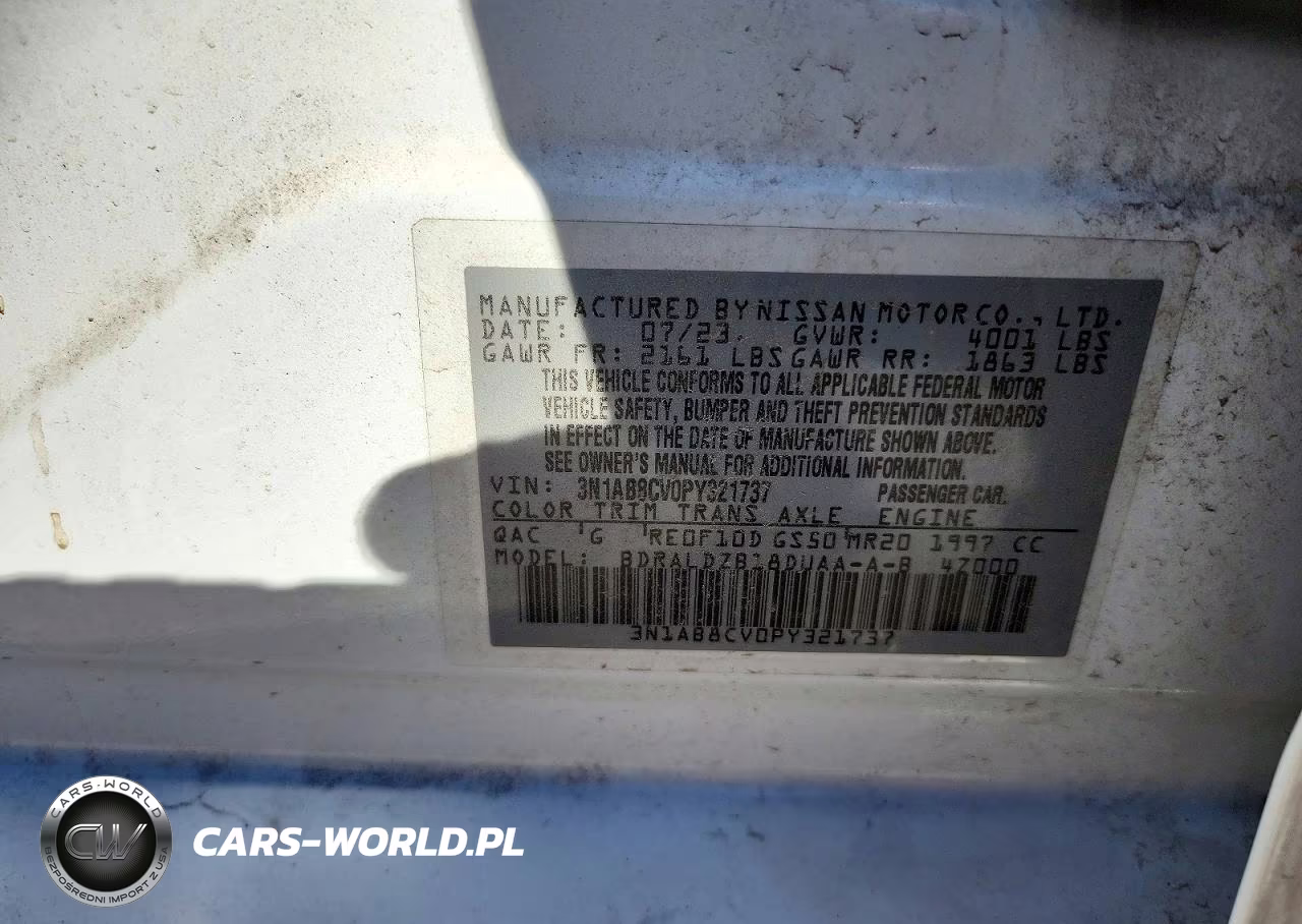 2023 Nissan Sentra Sv VIN:3N1AB8CV0PY321737 - 12