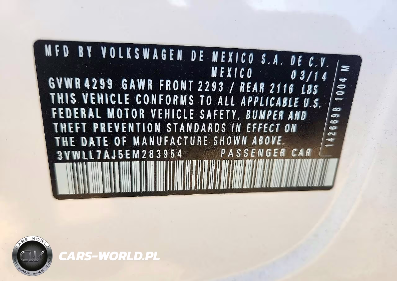 2014 Volkswagen Jetta Tdi VIN:3VWLL7AJ5EM283954 - 12