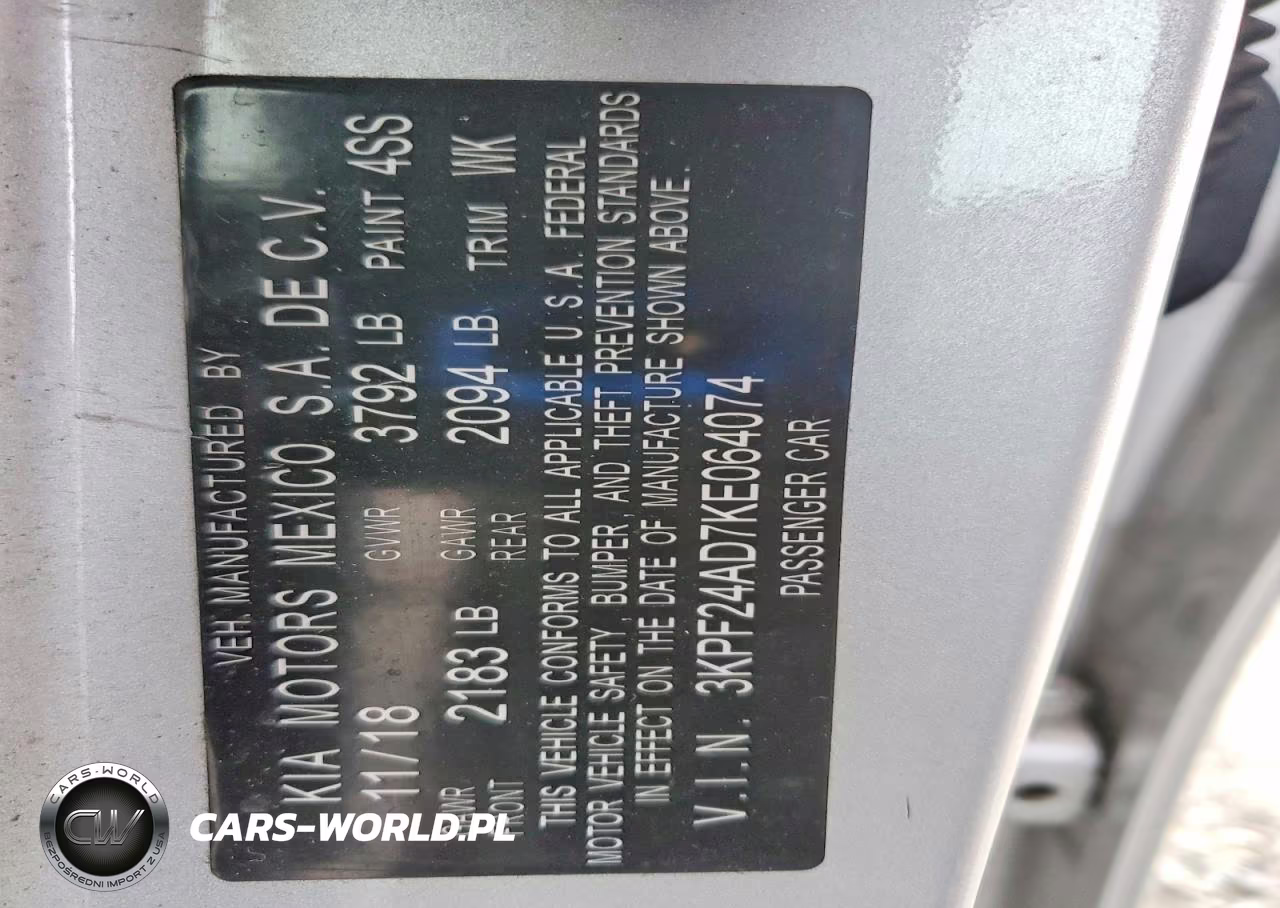 2019 Kia Forte Fe VIN:3KPF24AD7KE064074 - 13