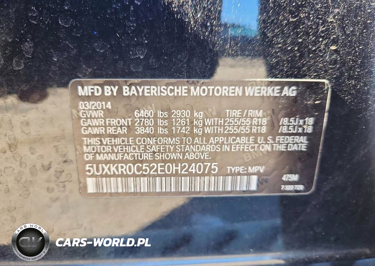2014 BMW X5 xDrive35I VIN:5UXKR0C52E0H24075 - 13
