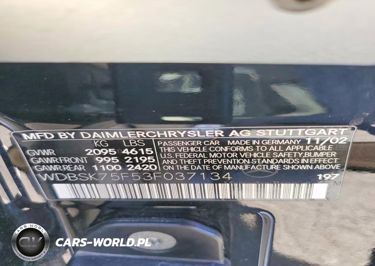 2003 Mercedes-Benz Sl 500R VIN:WDBSK75F53F037134 - 12
