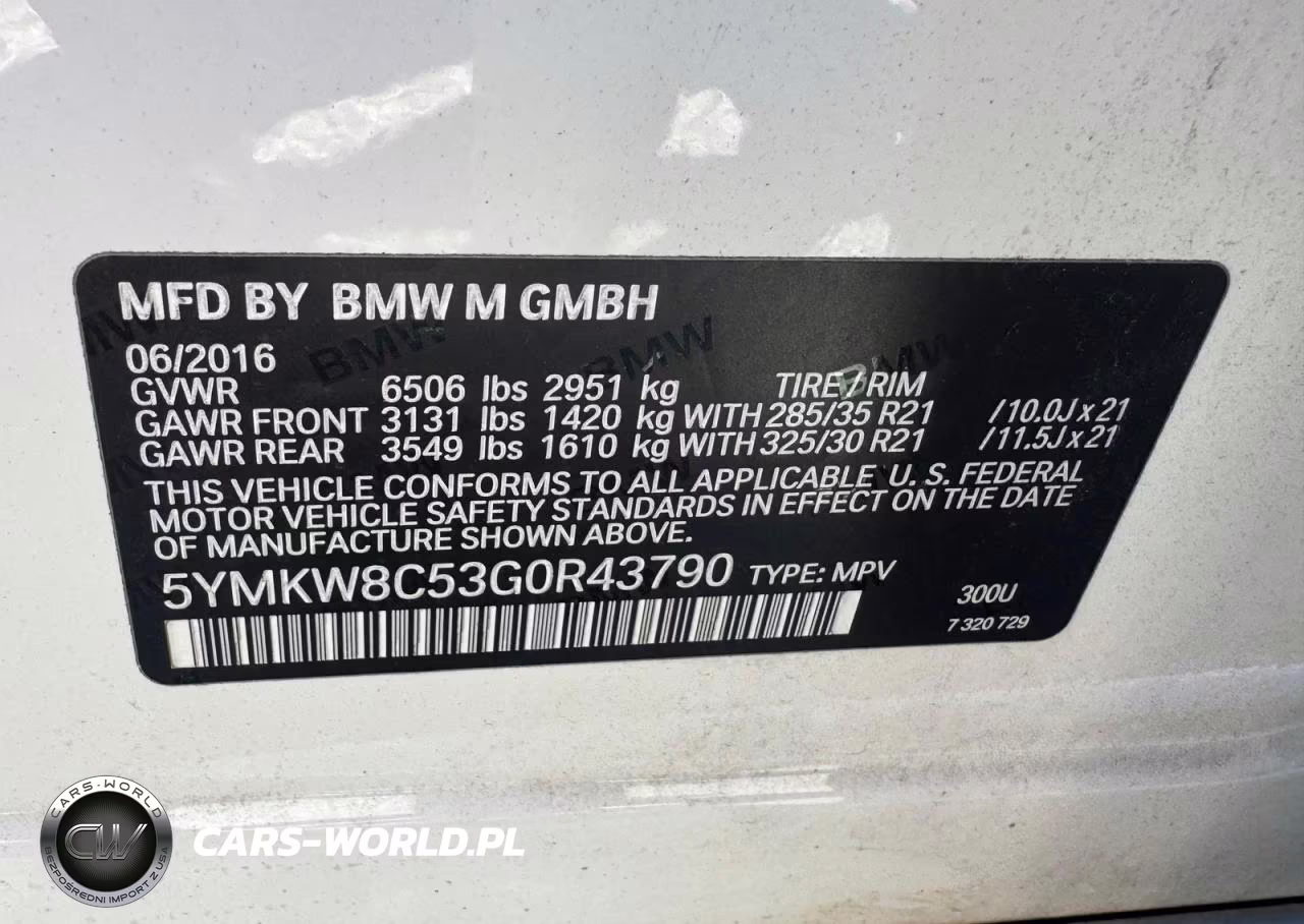 2016 BMW X6 X6 M VIN:5YMKW8C53G0R43790 - 10